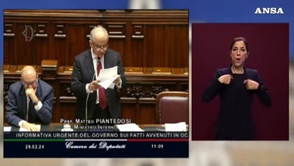 Piantedosi: "A Pisa carica per garantire l'incolumita' degli agenti"