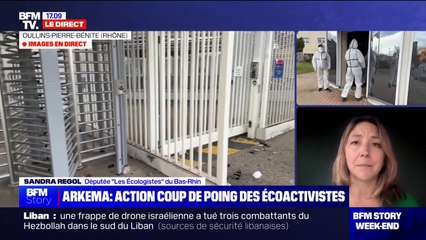 Action contre Arkema: "99% de la population est polluée au PFAS" assure Sandra Régol, députée "Les Écologistes"