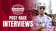 Strade Bianche 2024 | Tadej Pogacar post-race interview