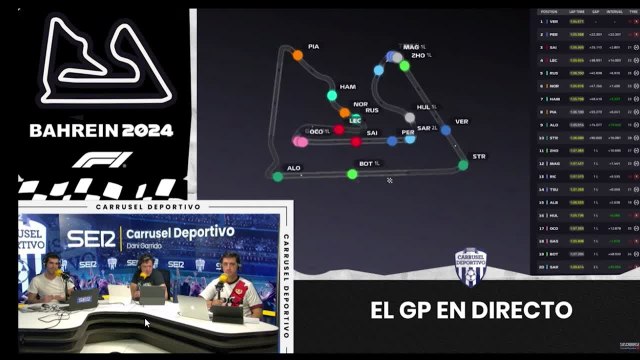 Así se narró en Carrusel el final de la carrera en el GP de Baréin