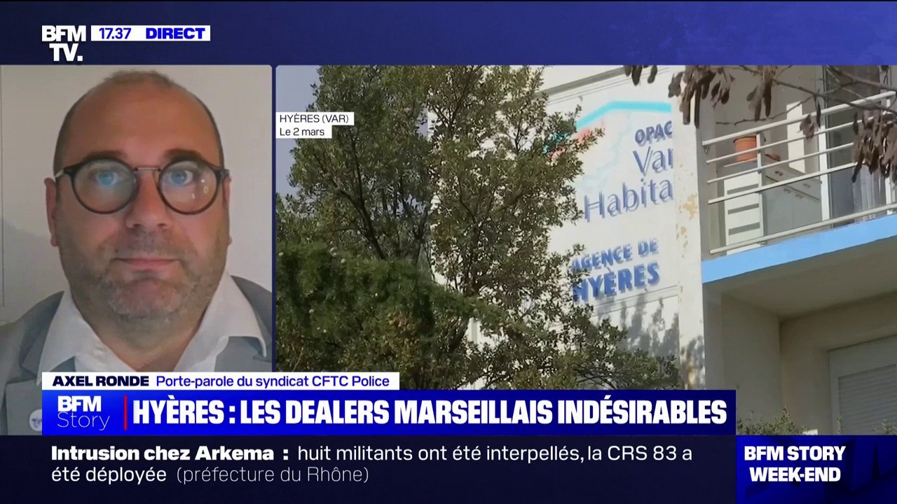 "On ne voit pas trop l'intérêt d'avoir cet arrêté": Axel Ronde (CFTC Police) réagit à l'interdiction de circulation des dealers marseillais dans la ville de Hyères