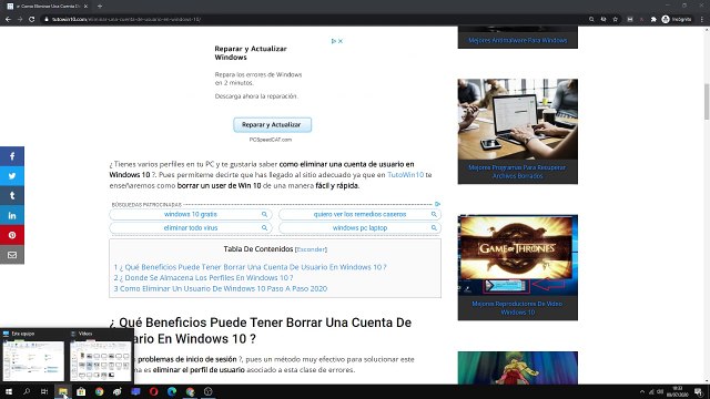 ❌ Como ELIMINAR una CUENTA de USUARIO en WINDOWS 10 | FÁCIL y RÁPIDO
