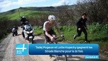 Tadej Pogacar et Lotte Kopecky gagnent les Strade Bianche pour la 2e fois