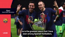 Xavi congratulates Iniesta on reaching impressive milestone