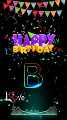 B letter black screen status ✨B name birthday whatsapp status