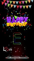 E letter black screen status ✨E name birthday whatsapp status