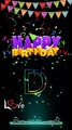 D letter black screen status ✨D name birthday whatsapp status