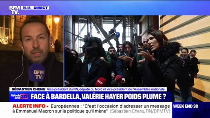 Élections européennes: Valérie Hayer (Renaissance) "paraît avoir été choisie par défaut" estime Sébastien Chenu (RN)