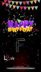 F letter black screen status ✨F name birthday whatsapp status