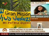 Cultora Ana Loyo ratifica su apoyo a la convocatoria para el registro de la Misión Viva Venezuela