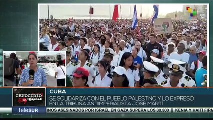 Cubanos reclaman cese al fuego en Franja de Gaza