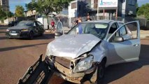 Acidente de trânsito deixa vítima ferida na rua Salgado Filho