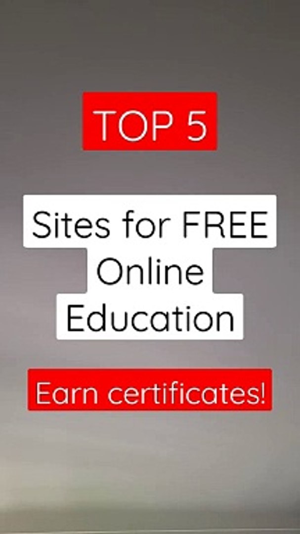 ⁣Top 5 Sites for Free Online Education Earn Certificates