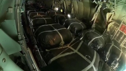 美, 가자 '항공 투하' 지원 시작...3만8천명 분 식량 공중 투하 / YTN