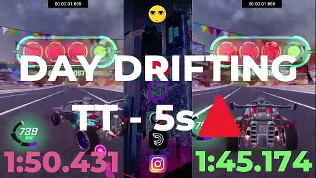 Day Drifting (1:50 vs 1:45) - Rocket Racing