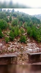 Snowfall Mountain Kashmir Valley Pakistan.
