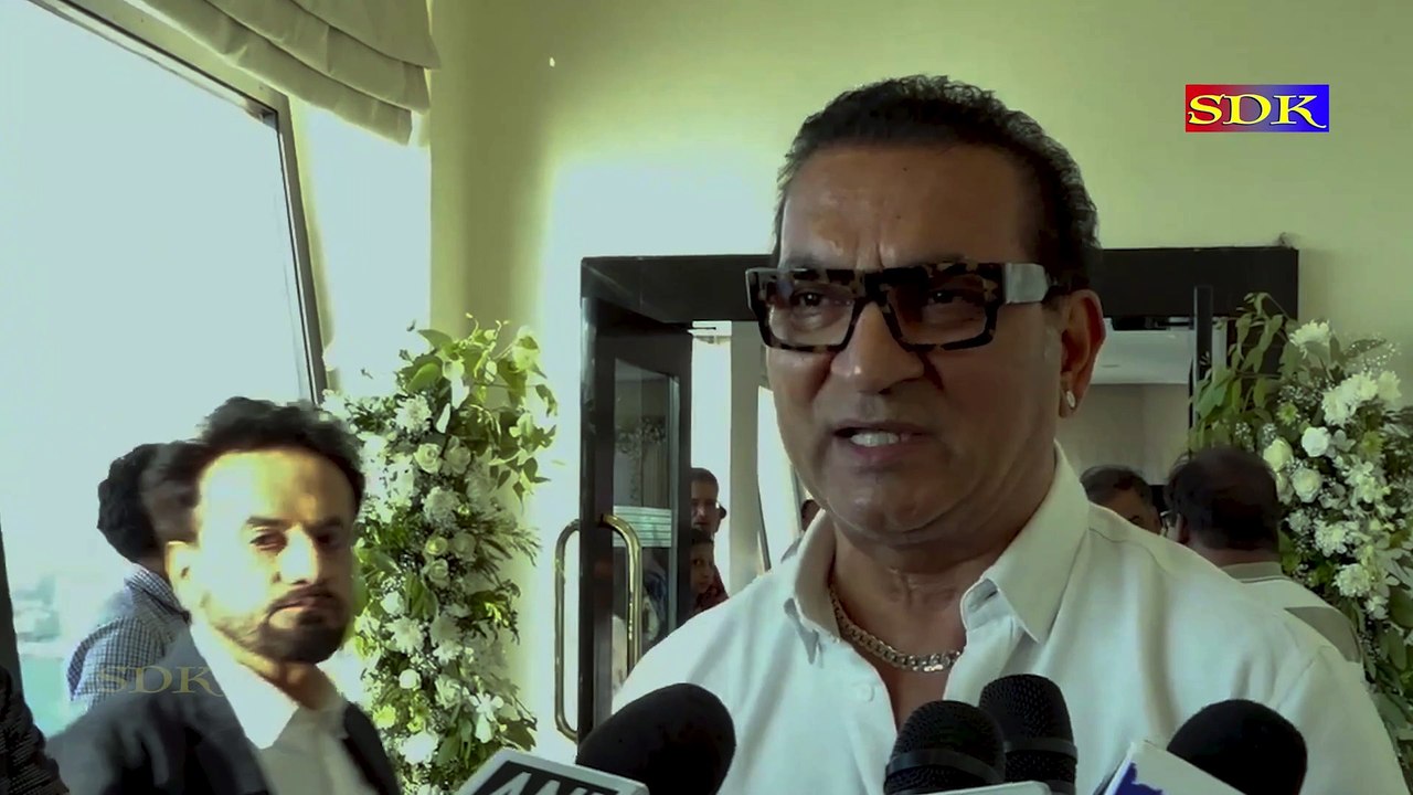 SINGER ABHIJEET AT PRAYER MEET OF SINGER PANKAJ UDHAS