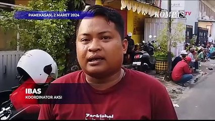 Detik-Detik Kericuhan Demo Dugaan Kecurangan Pemilu di Pamekasan
