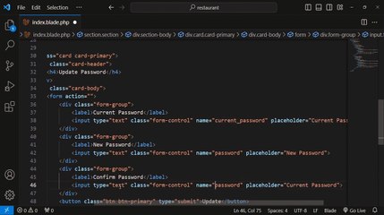 Admin Profile Update Feature Part 2 in Laravel | Restaurant Project in Laravel #17 Part 2