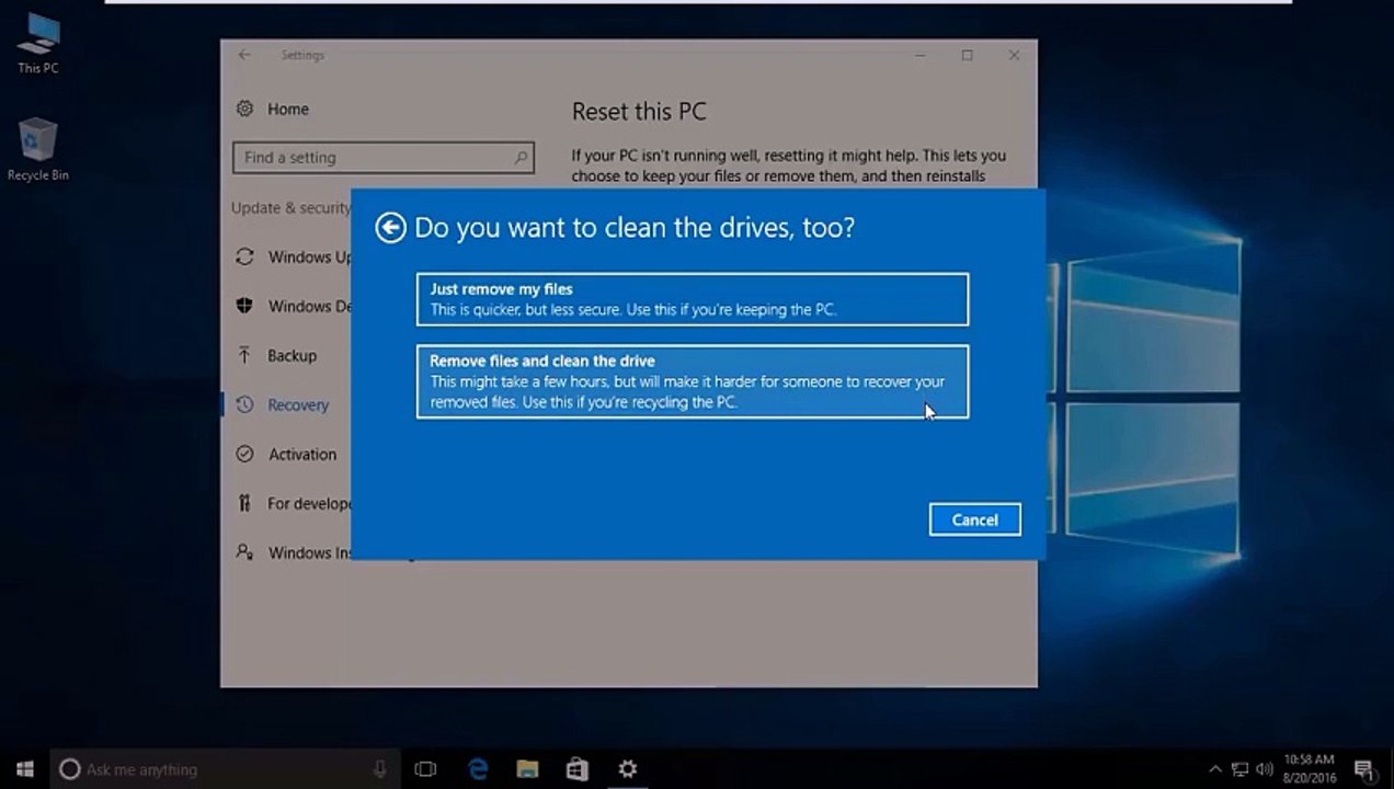 Windows 10 _ How to Reset Windows to Factory Settings without installation disc -
