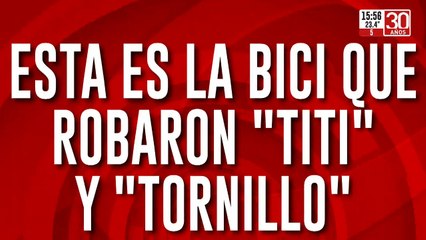 Esta es la bicicleta que "Titi" y "Tornillo", los ladrones del barrio, robaron