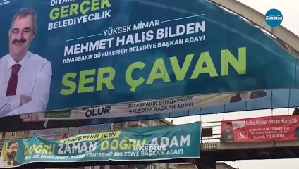 Diyarbakır'da HÜDA- PAR ve AK Parti’nin afiş rekabeti