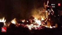 Bolu'da 3 katlı ev çıkan yangında kül oldu