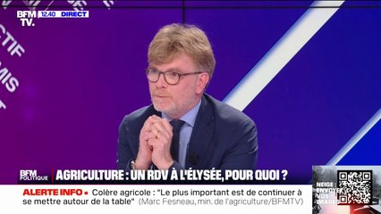 Agriculture: "Le président de la République souhaite rencontrer les organisations syndicales et les filières" d'après Marc Fesneau