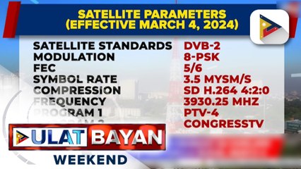 PTV, magpapatupad ng pagbabago sa kanilang satellite parameters simula bukas, March 4