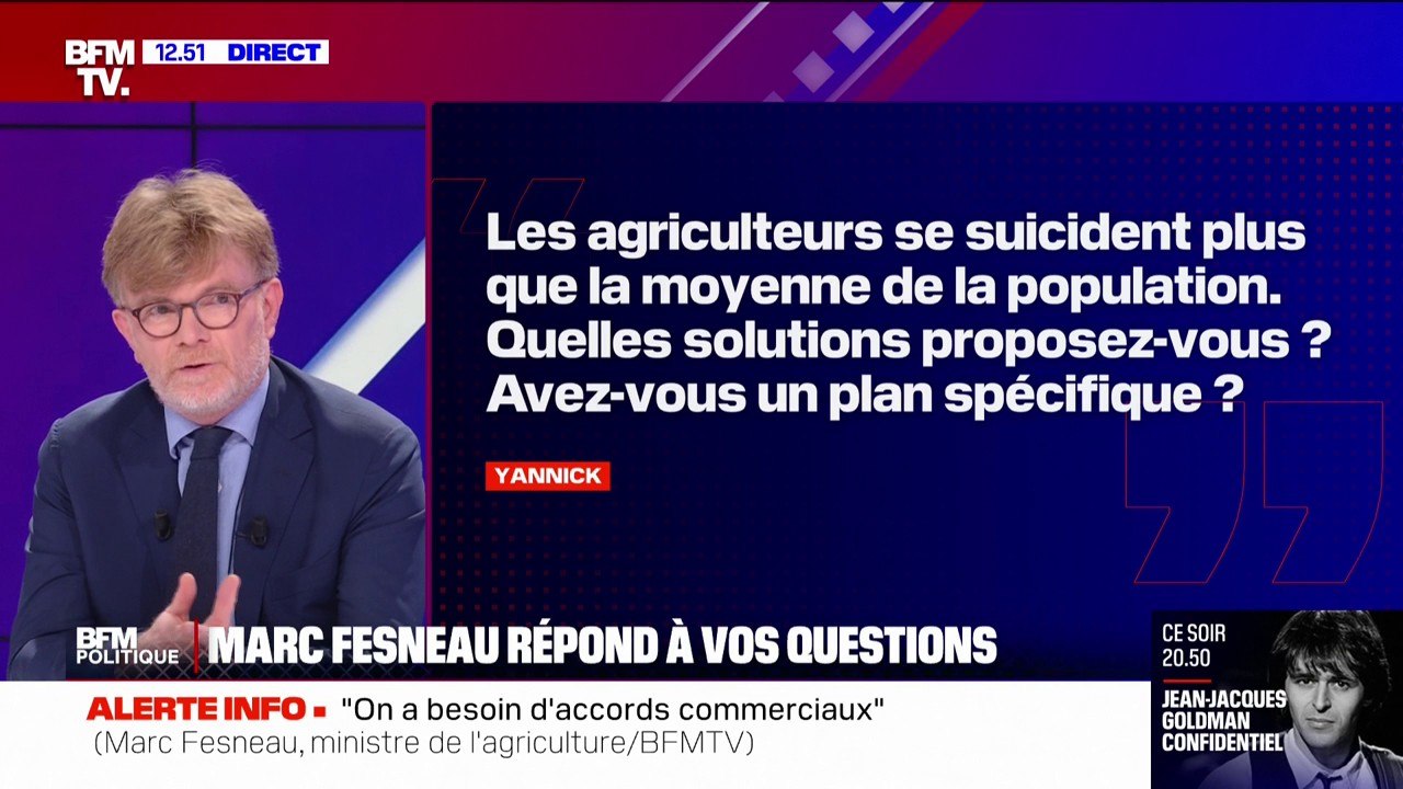 Marc Fesneau (ministre de l'Agriculture et de la Souveraineté alimentaire) répond à vos questions