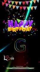 G letter black screen status ✨G name birthday whatsapp status