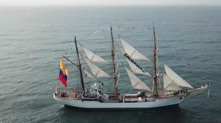 Así fue el primer día del Buque Escuela Gloria en su travesía atravesando el Atlántico Norte