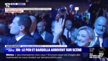 Européennes: l'arrivée de Jordan Bardella et Marine Le Pen pour le lancement de la campagne du Rassemblement National