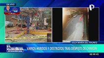 Conductor pierde el control de un volquete y genera destrozos en Villa María del Triunfo