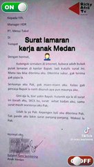 anak medan kalau buat lamaran kerja
