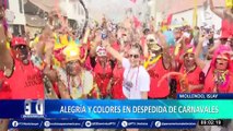 Alcalde termina bañado en espuma y pintura durante los carnavales de Mollendo