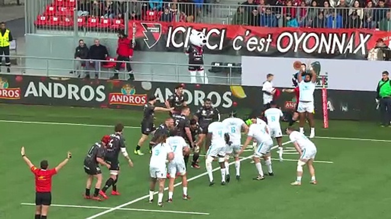 TOP 14 - Essai de Lenni NOUCHI 3 (MHR) - Oyonnax Rugby - Montpellier Hérault Rugby