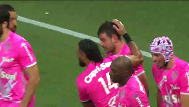 TOP 14 - Essai de Lucas PEYRESBLANQUES (SFP) - Stade Français Paris - Section Paloise