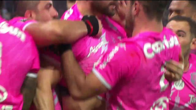 TOP 14 - Essai de Romain BRIATTE (SFP) - Stade Français Paris - Section Paloise