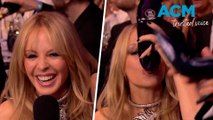Kylie Minogue does ‘shoey’ at BRIT awards