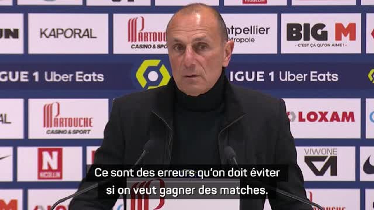 Montpellier - Der Zakarian : "C’est impossible de défendre comme ça"