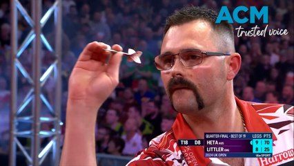 Aussie Heta defeats darts sensation Littler in UK Open