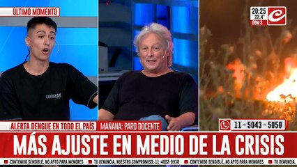 Fuerte cruce entre "Pollo" Sobrero y comunero libertario: "Aprendé a sonarte los  mocos"