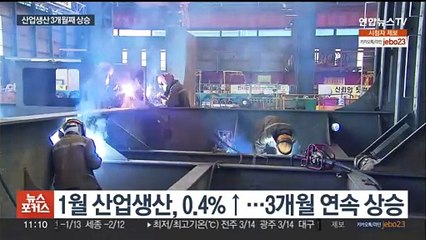 1월 생산·소비 동반 상승…설비투자 '빨간불'