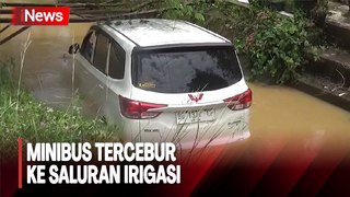 Diduga Hilang Kendali, Minibus Tercebur ke Saluran Irigasi di Musi Rawas