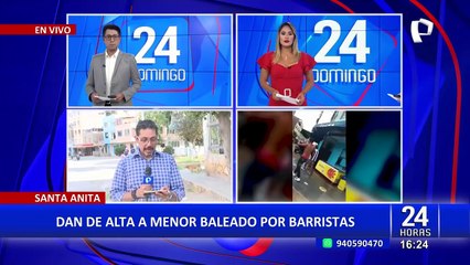 Dan de alta a menor baleado por barrista en Santa Anita