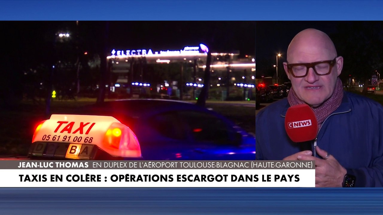 Taxis en colère : une opération escargot lancée par les chauffeurs ce lundi matin à l'aéroport de Toulouse-Blagnac