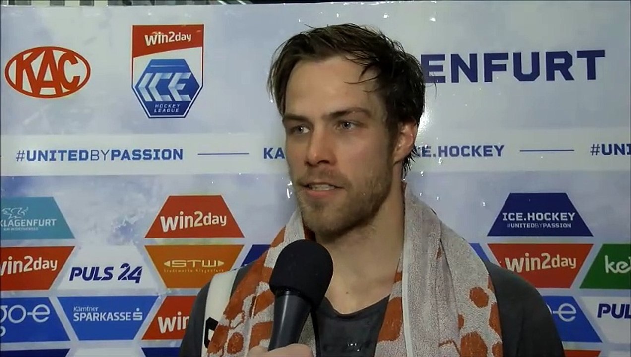 Thomas Hundertpfund (KAC) nach der Niederlage gegen die Pioneers