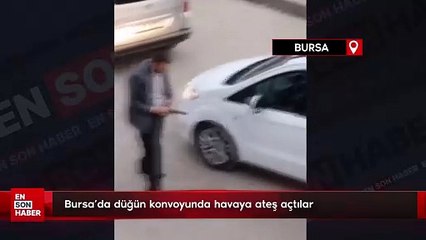 Bursa'da düğün konvoyunda havaya ateş açtılar