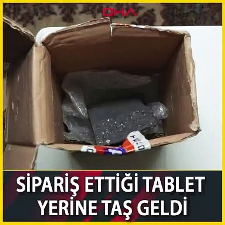 Sipariş ettiği tablet yerine taş geldi